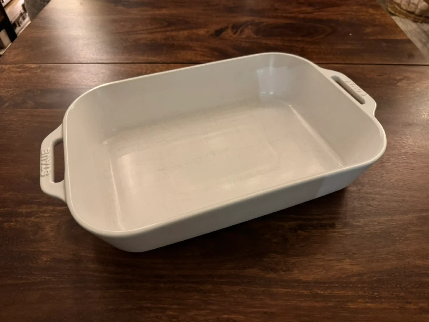 2 Staub Rectangular Baking Dishes, White thumbnail