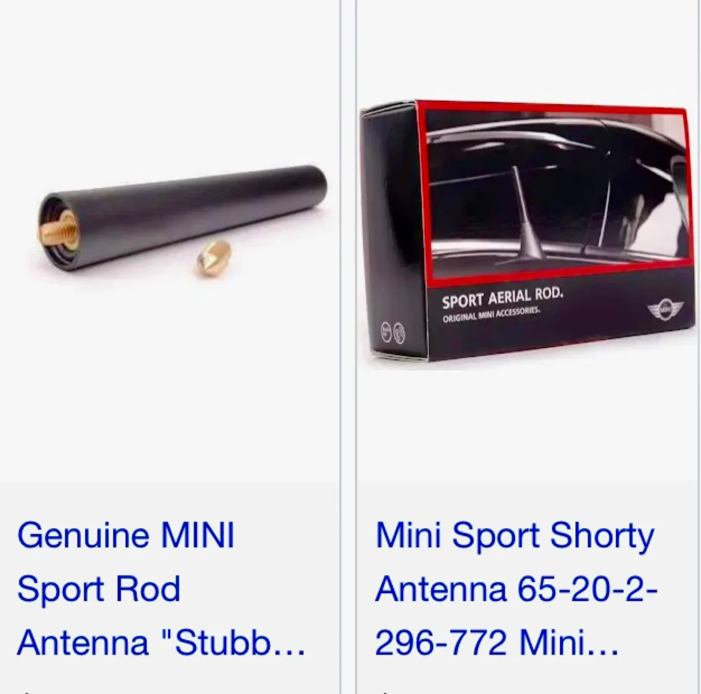 Genuine MINI Sport Shorty Antenna - New in Box image indicator(5)