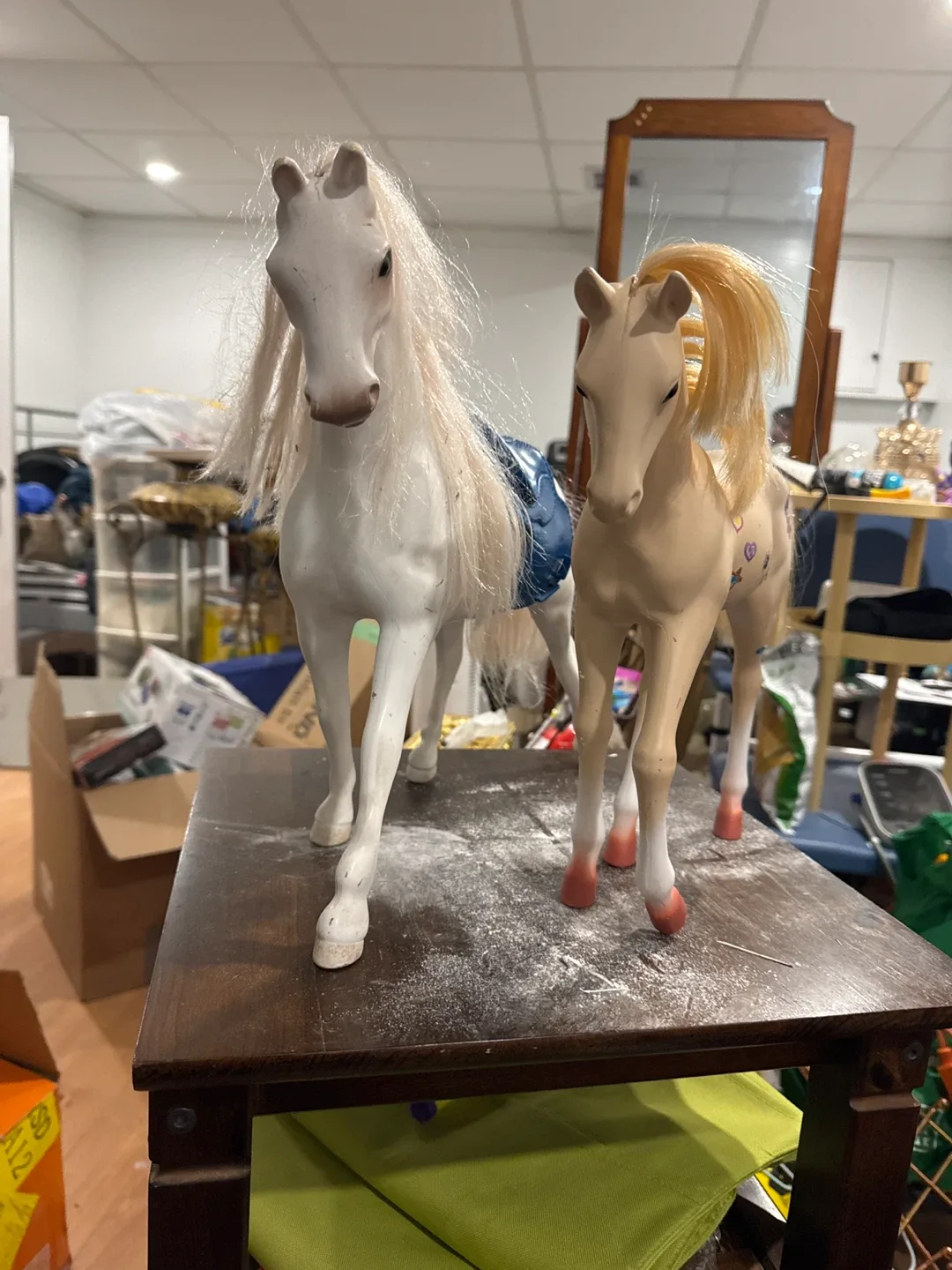 Toy Horses - White & Tan thumbnail
