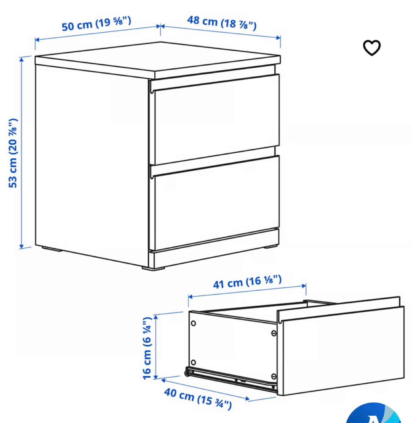 2 x 2-Drawer Nightstands - photo 3