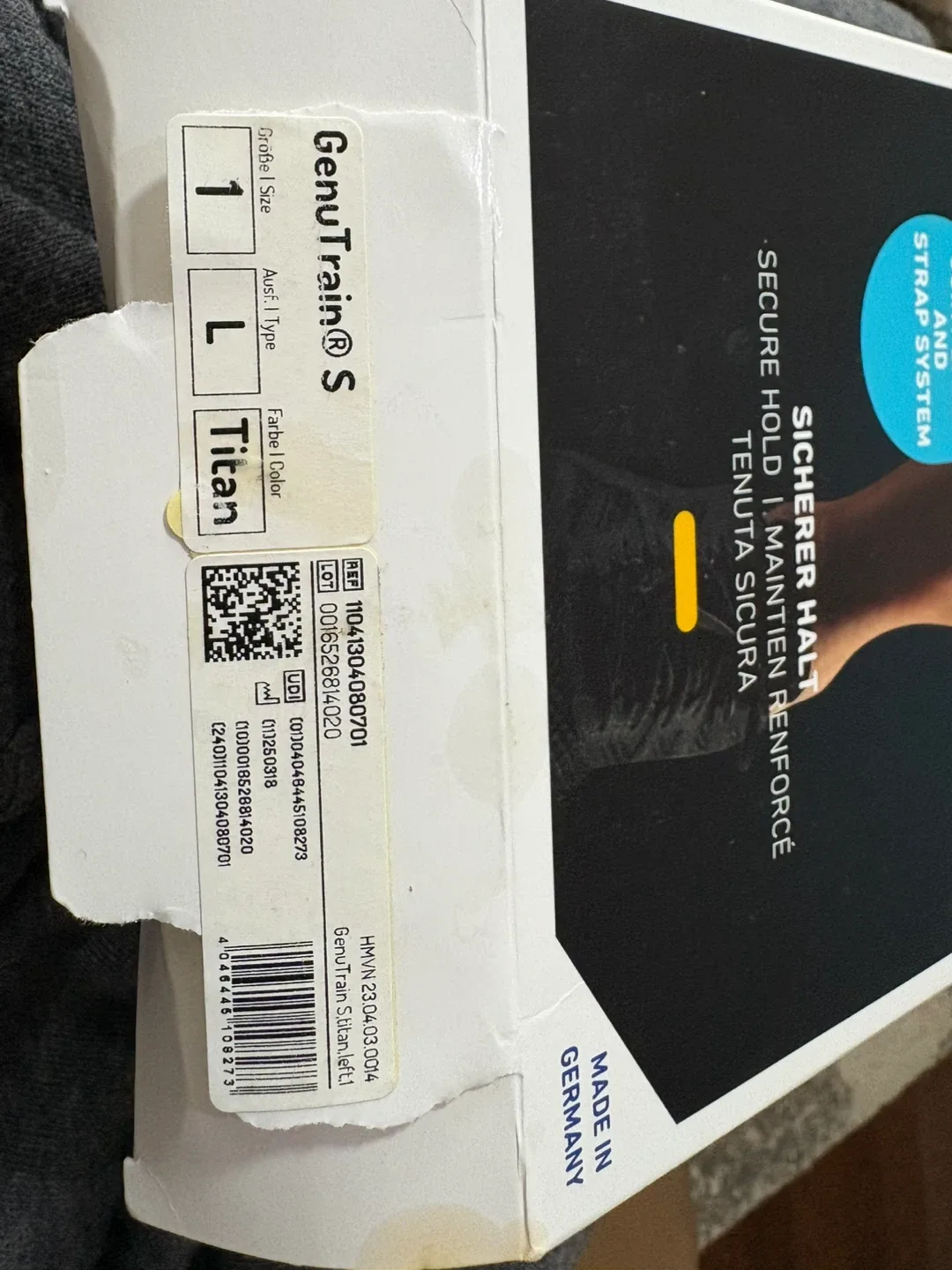 Bauerfeind GenuTrain S Knee Brace, Size 1 Left, Titan image indicator(4)