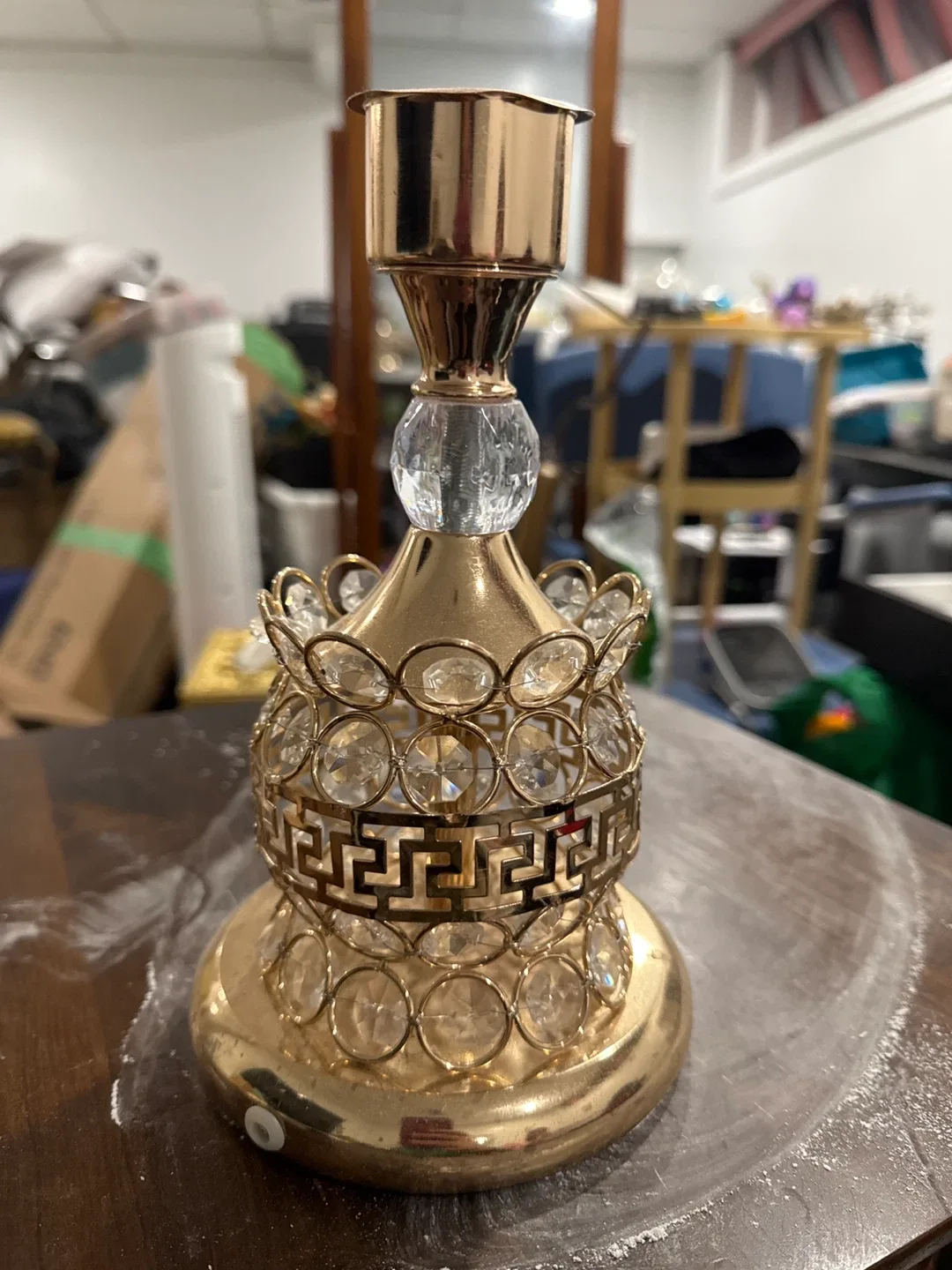 Gold Crystal Candle Holder thumbnail