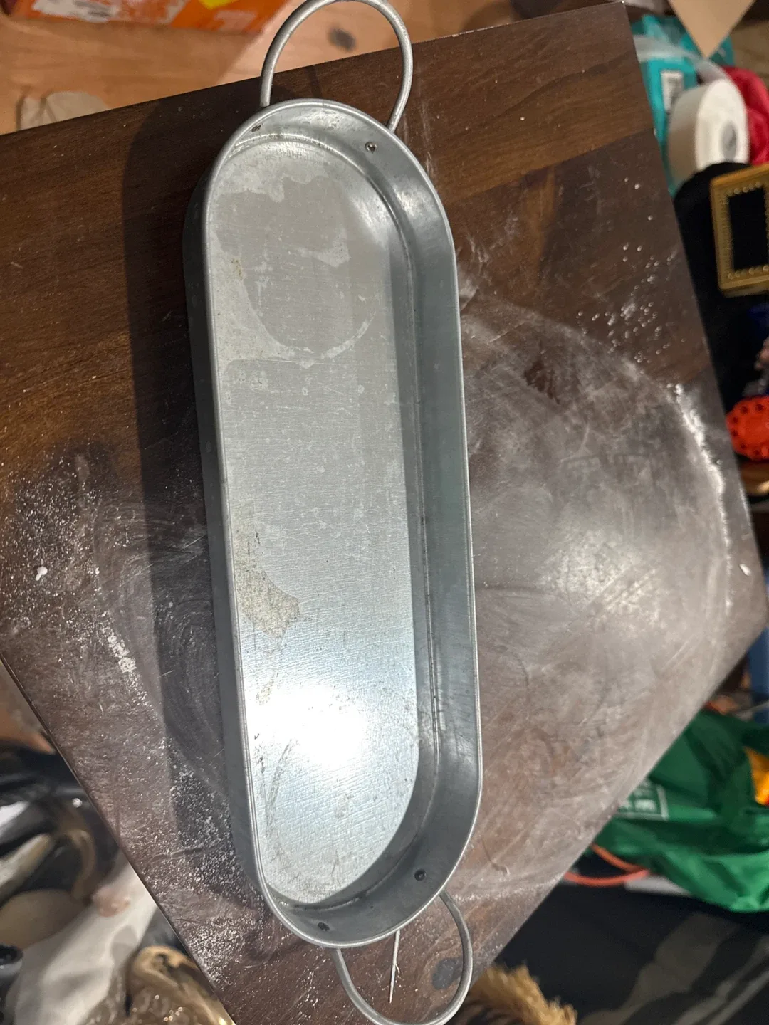 Metal Serving Tray with Handles thumbnail