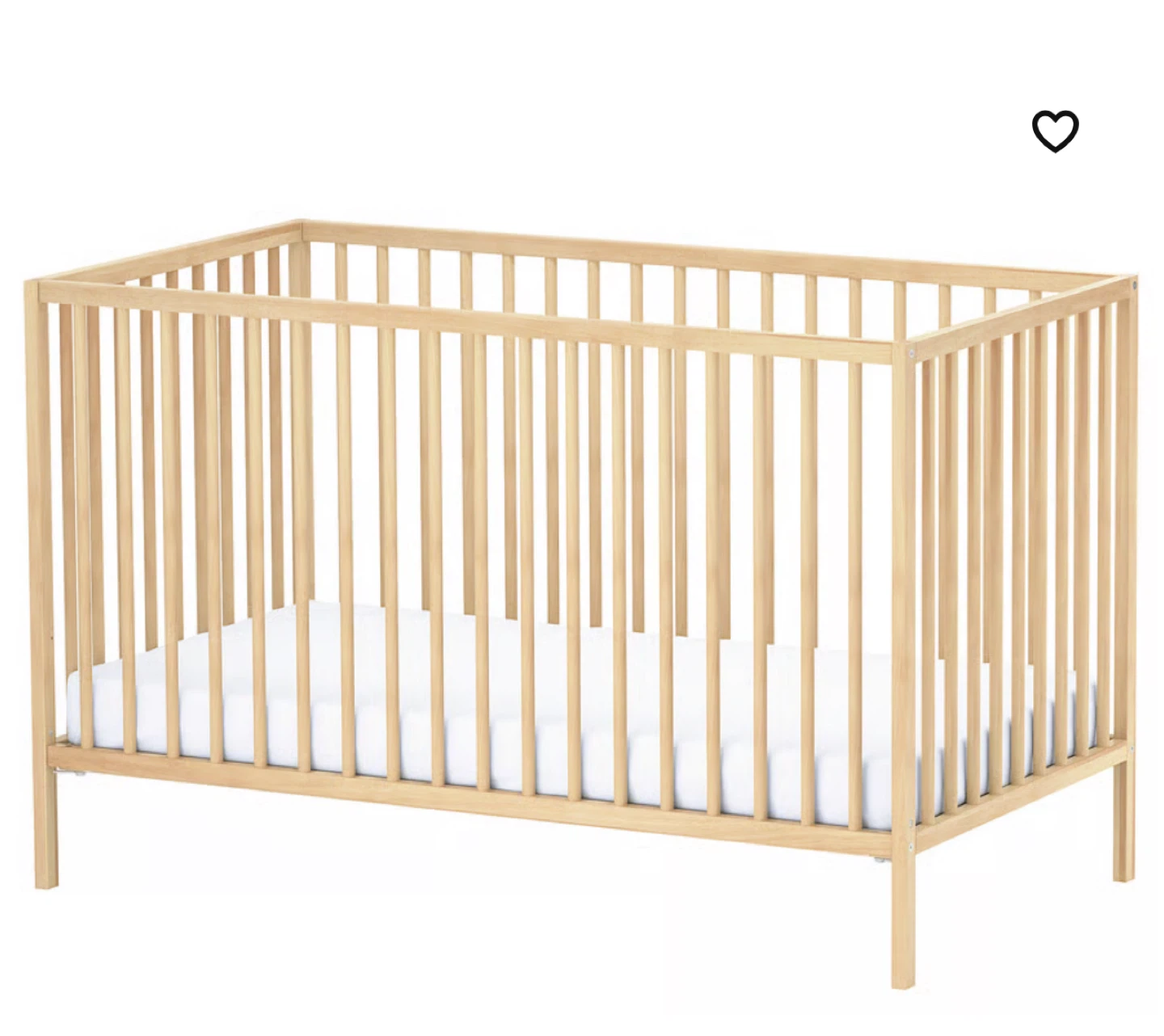 Ikea Sniglar Crib - Solid Beech