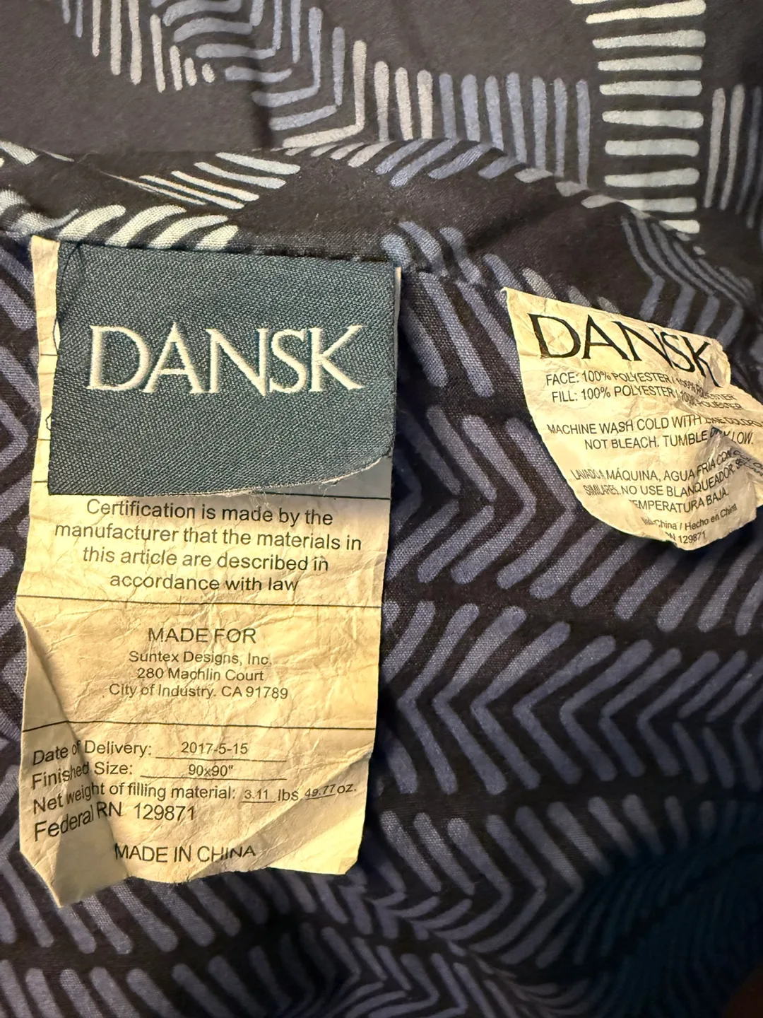 Dansk Queen size comforter with decorative pillows image indicator(3)