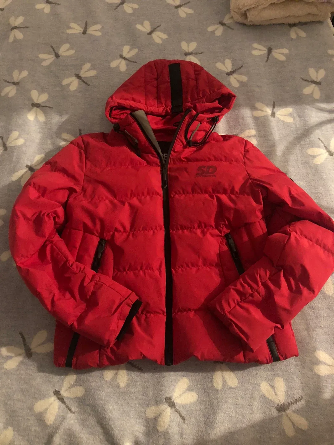 Superdry Red Puffer Jacket image indicator(2)