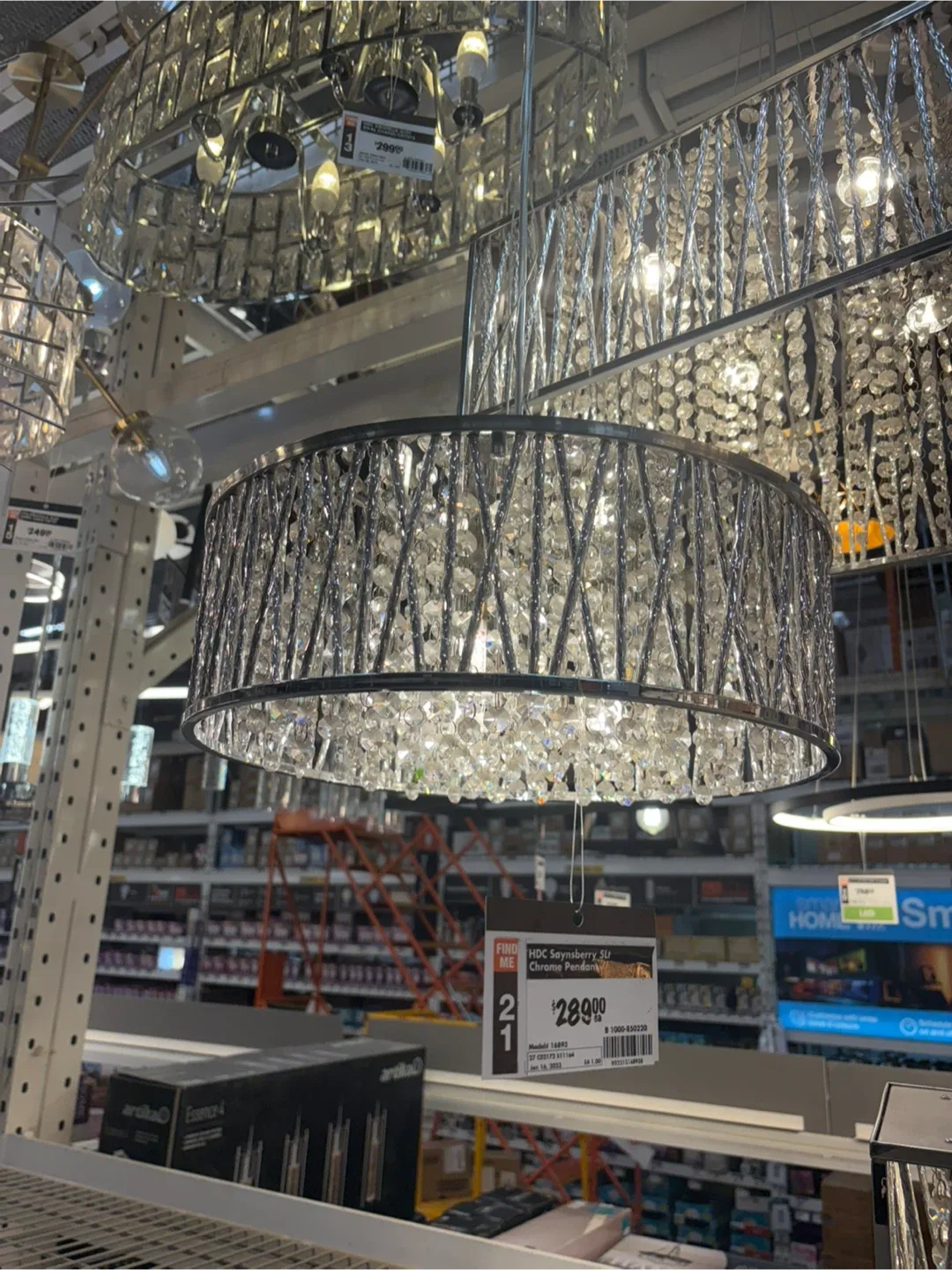 HDC Seychelle 3D Chrome Pendant Light image indicator(2)