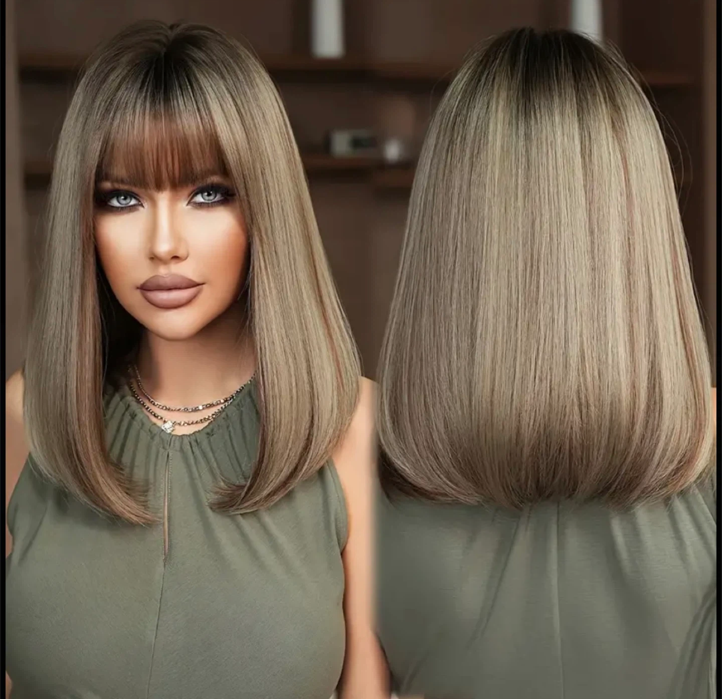 16 Inch Blonde Synthetic Wig