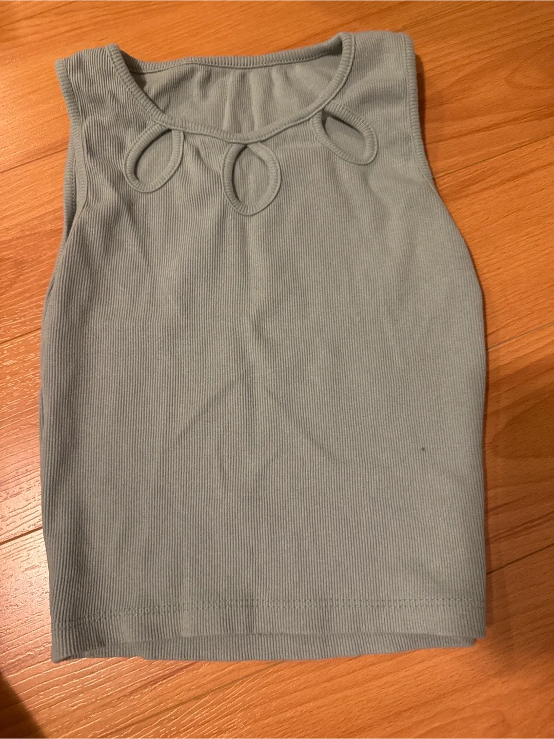 Ribbed Tank Top - Light Blue thumbnail