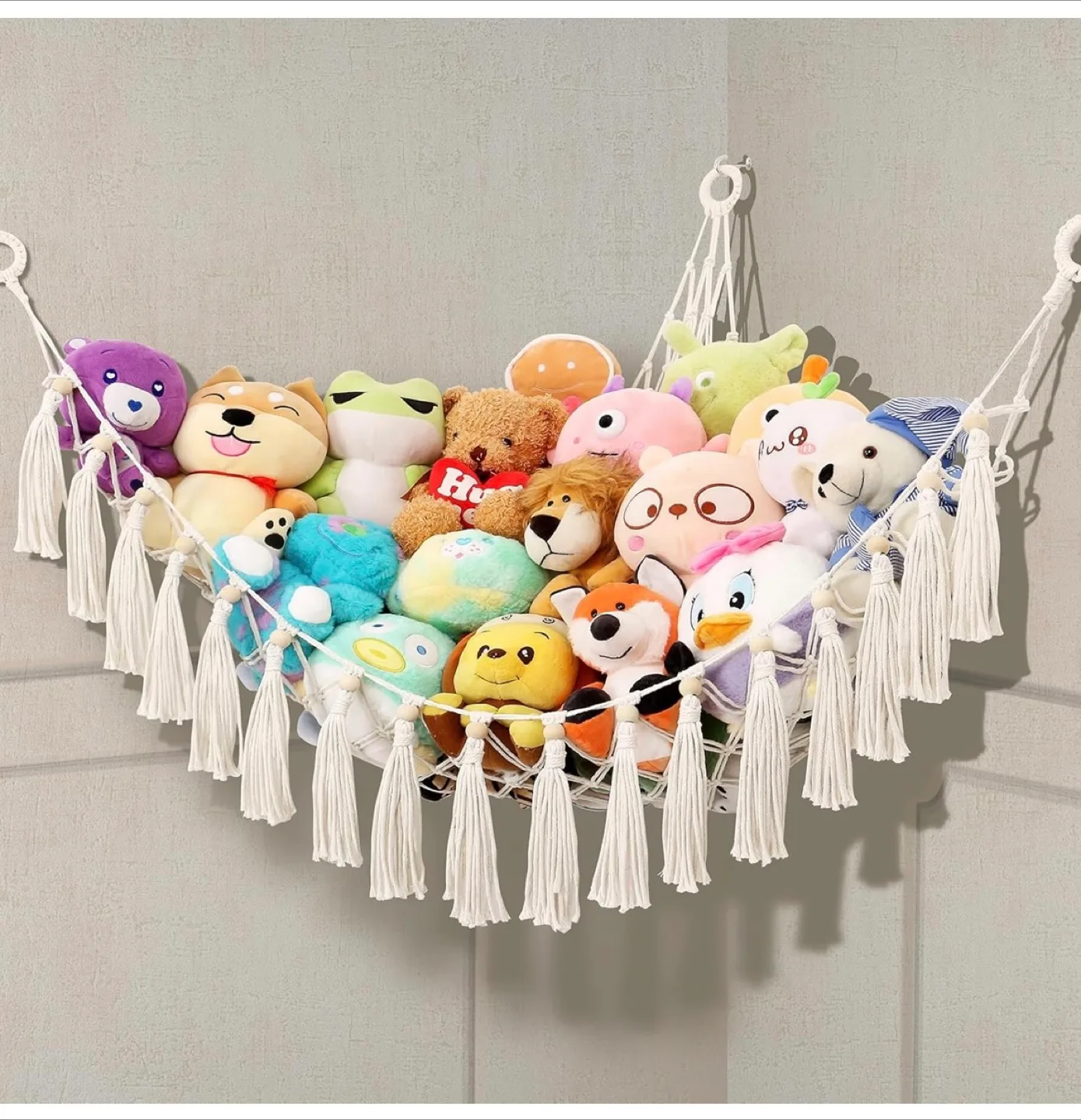 Macrame Stuffed Animal Hammock thumbnail