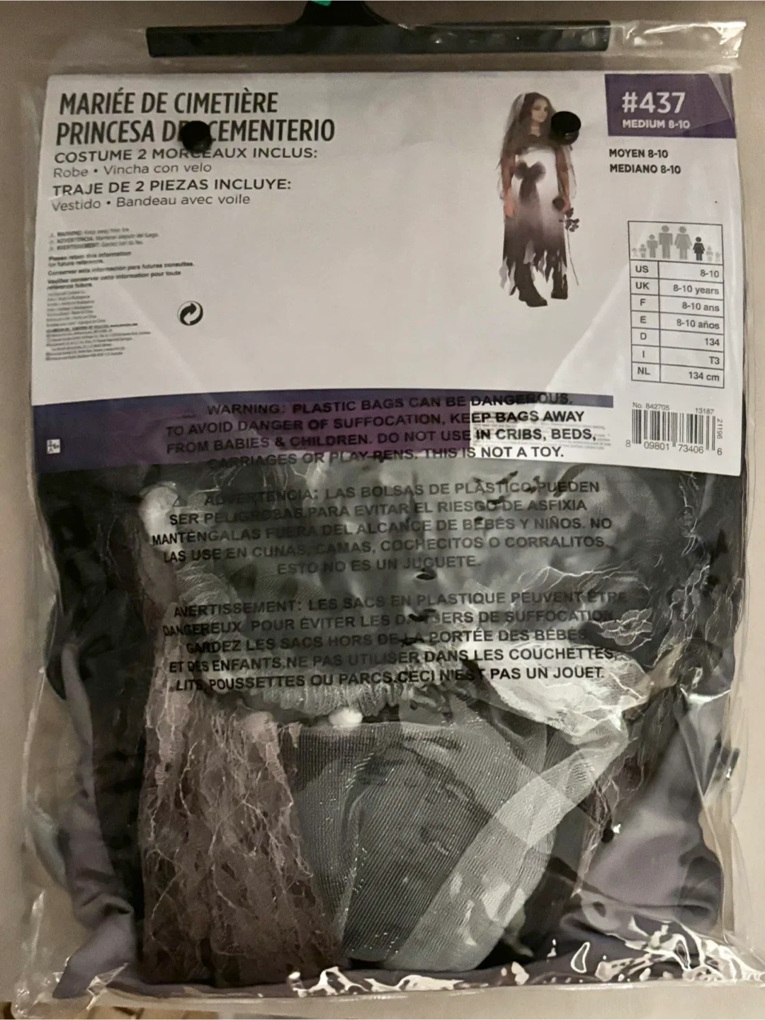 Kids Halloween Costume Graveyard Bride image indicator(3)