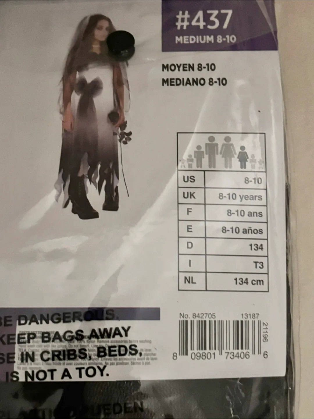 Kids Halloween Costume Graveyard Bride image indicator(4)