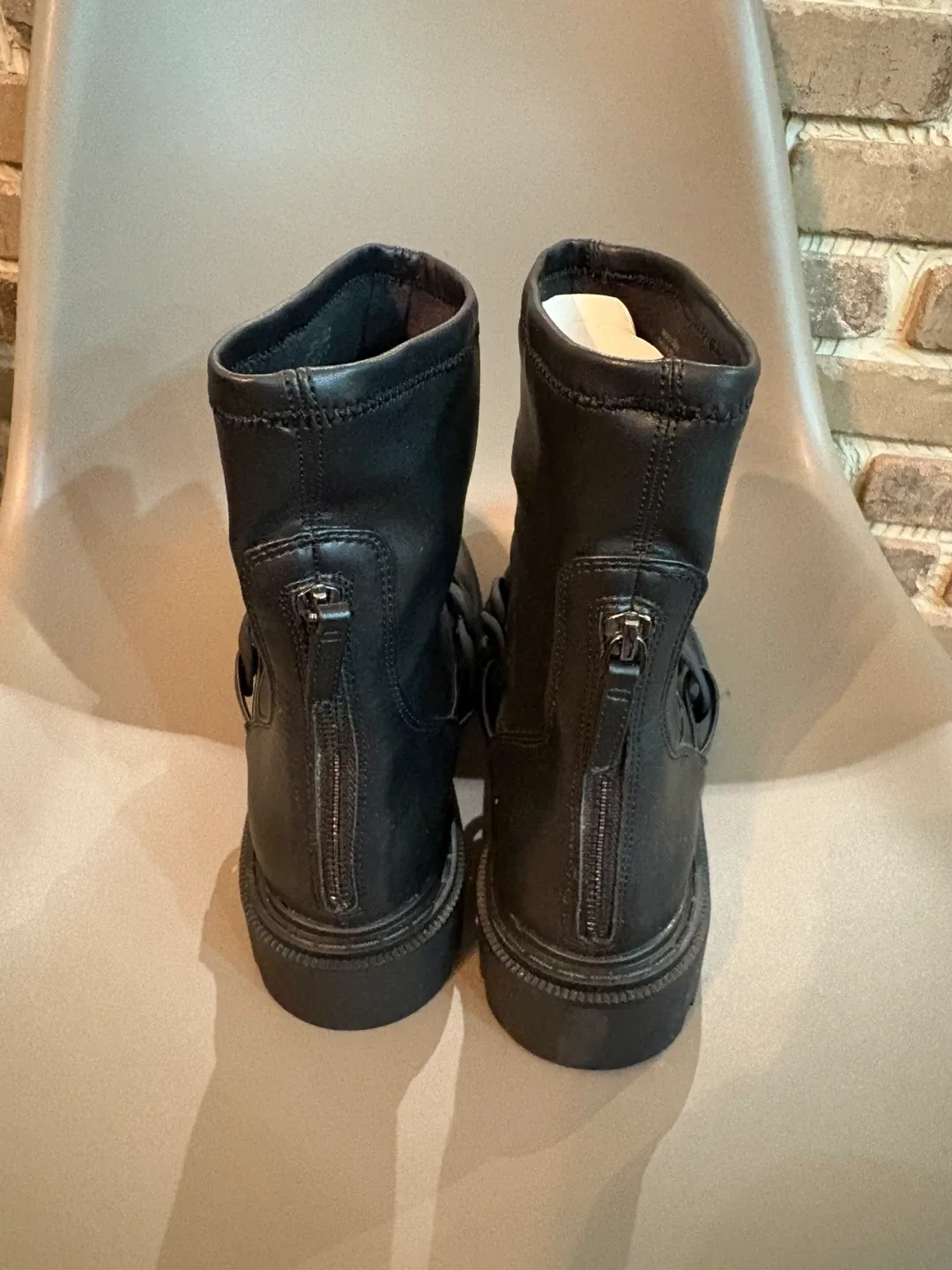 Aldo Black Chain Detail Boots image indicator(3)