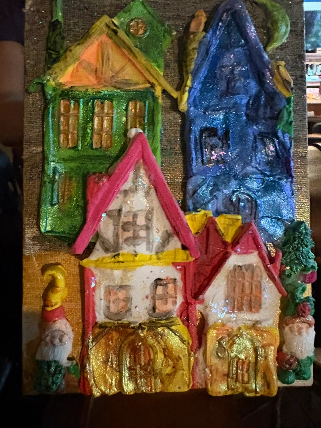 Handmade Colorful House Art - photo 3