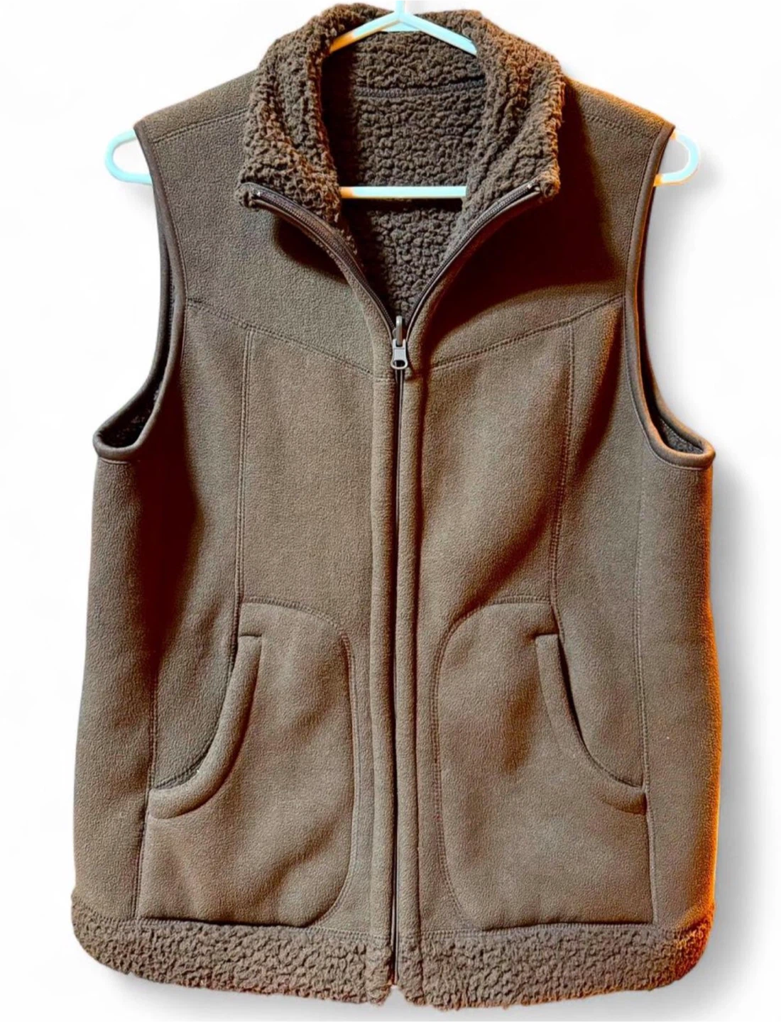 Brown Fleece Vest -Size M