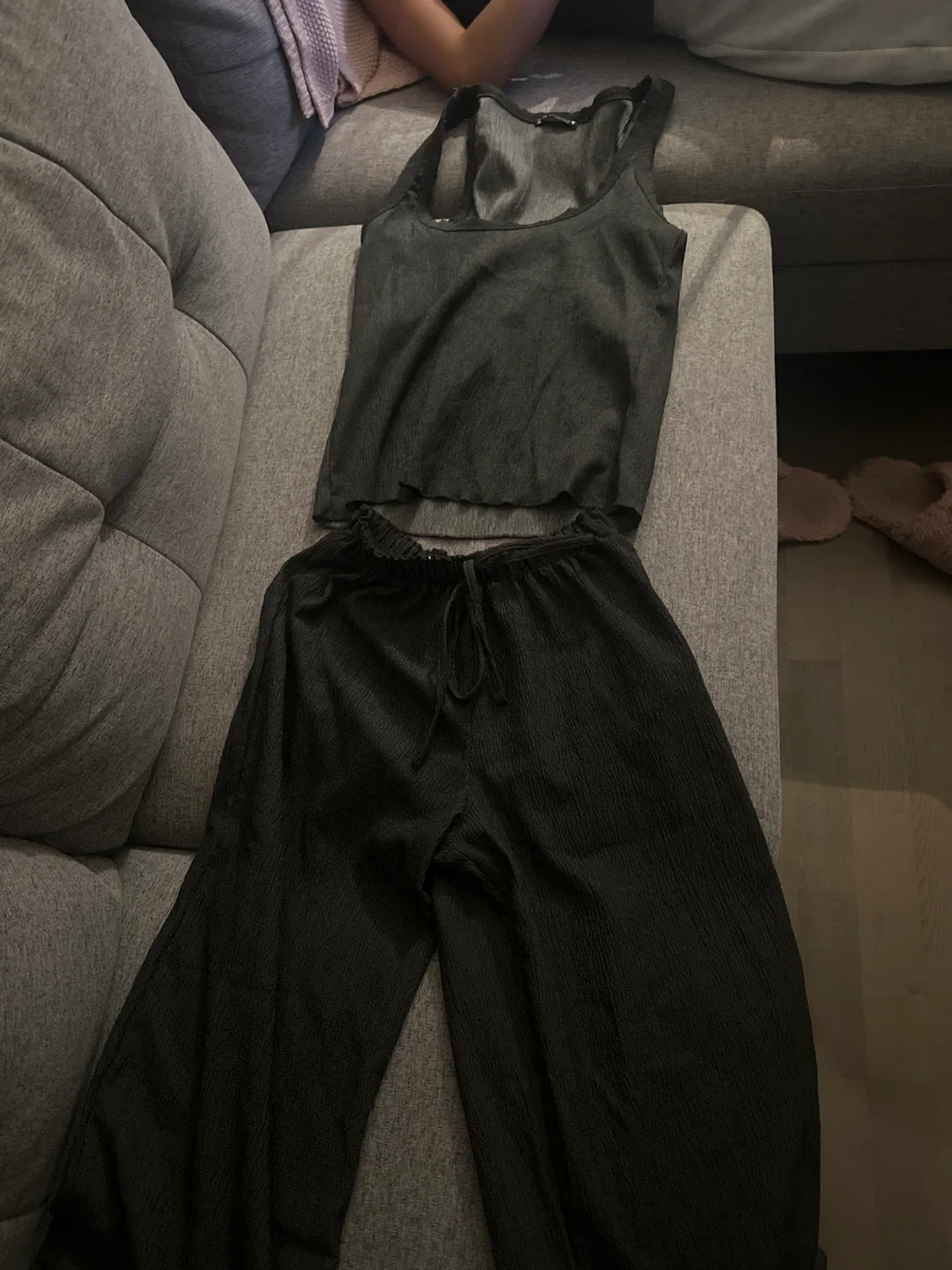 Grey Tank Top and Pants Set thumbnail