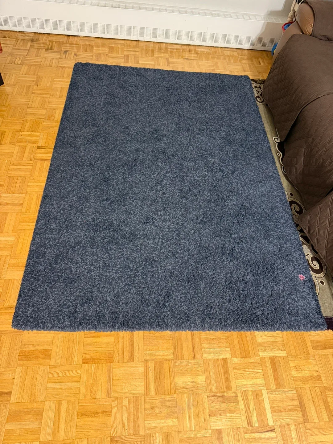 MOVING OUT SALE!! Blue Shag Rug thumbnail