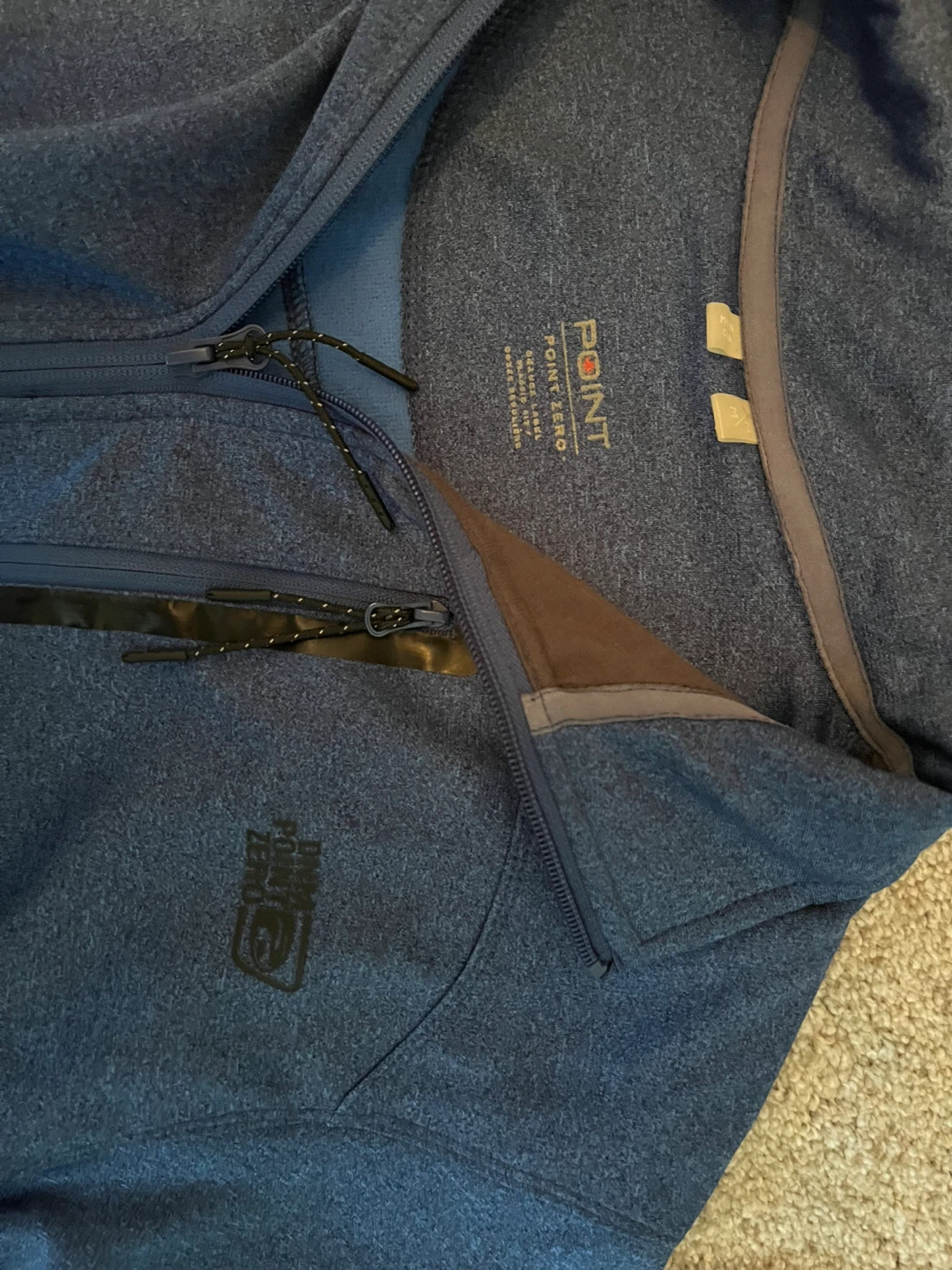 Point Zero Men's Blue 1/4 Zip Pullover - photo 3