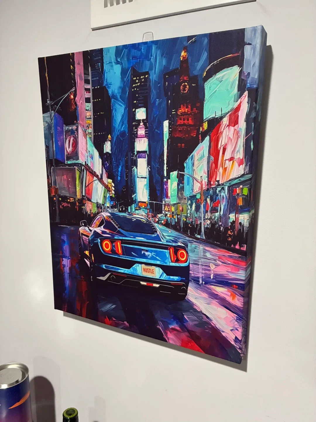 Cityscape Car Canvas Wall Art thumbnail