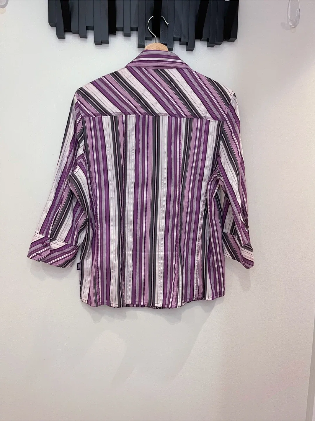 Women’s Cecil Purple Striped Blouse - Size M image indicator(2)