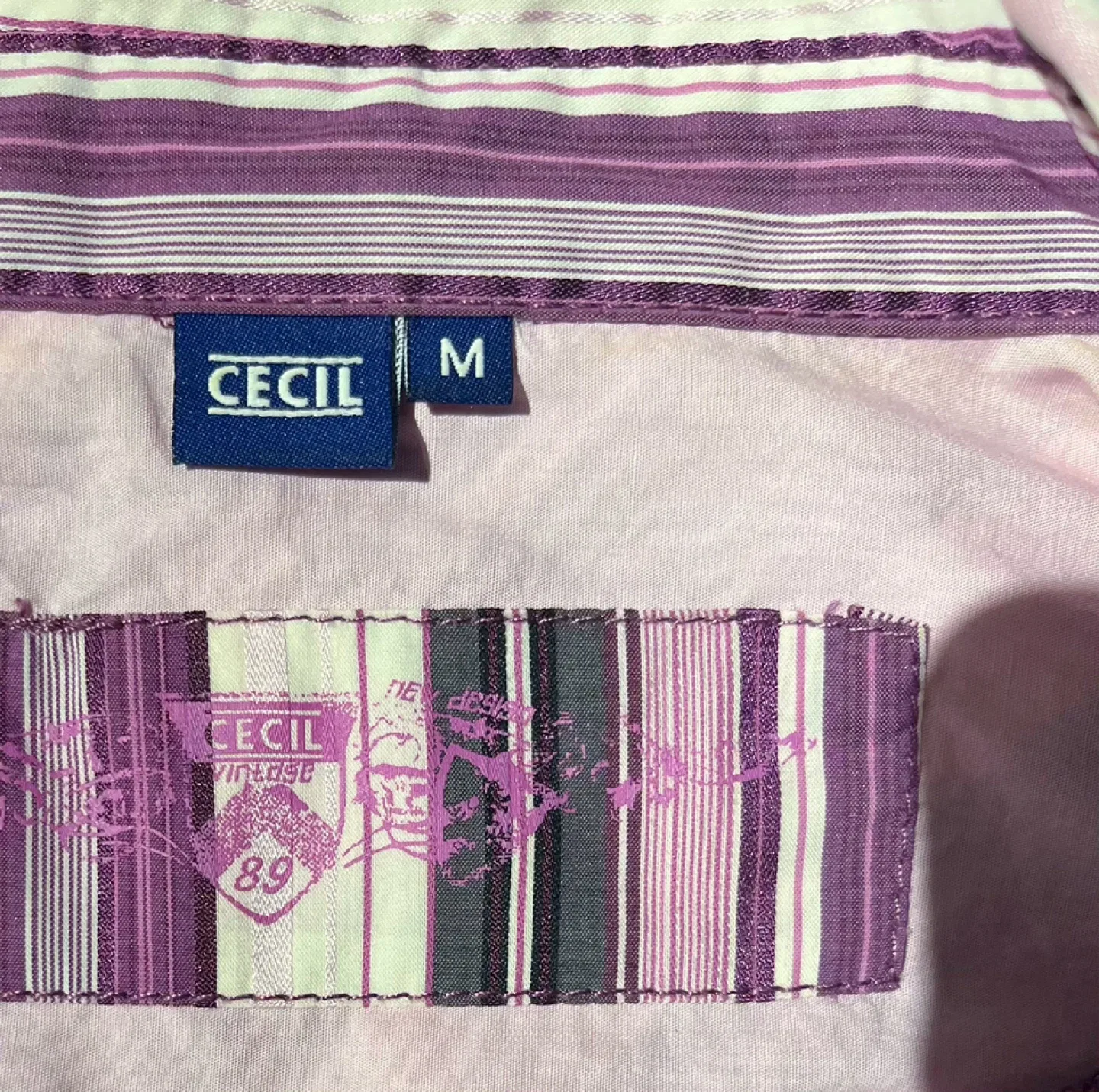 Women’s Cecil Purple Striped Blouse - Size M image indicator(3)