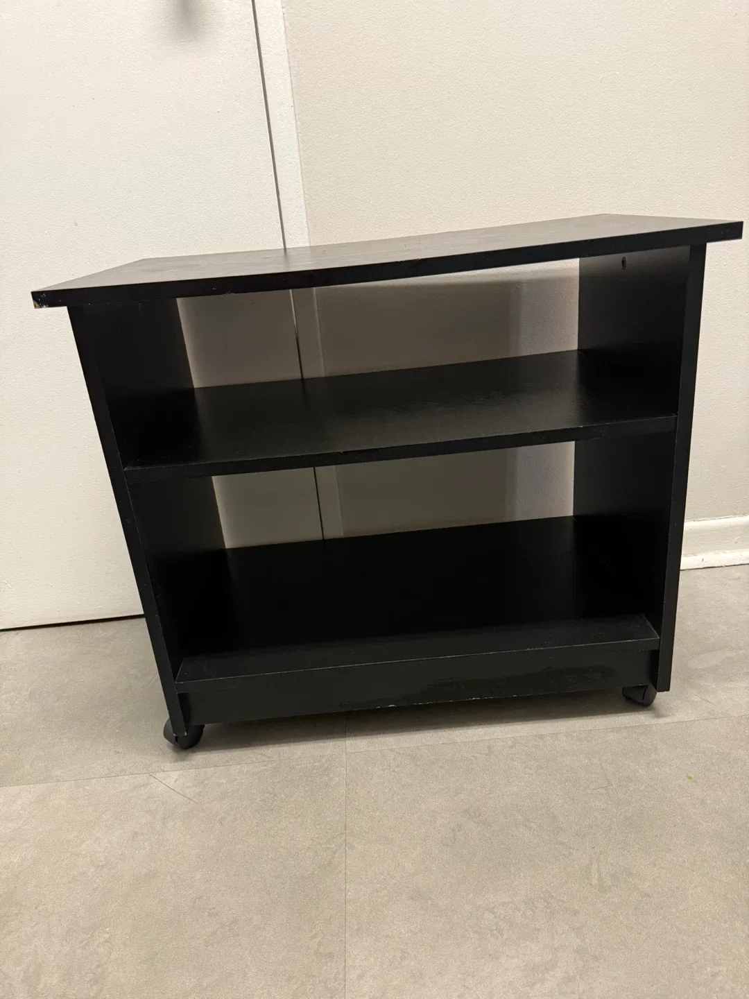 MOVING OUT SALE !! Black Rolling Shelf thumbnail