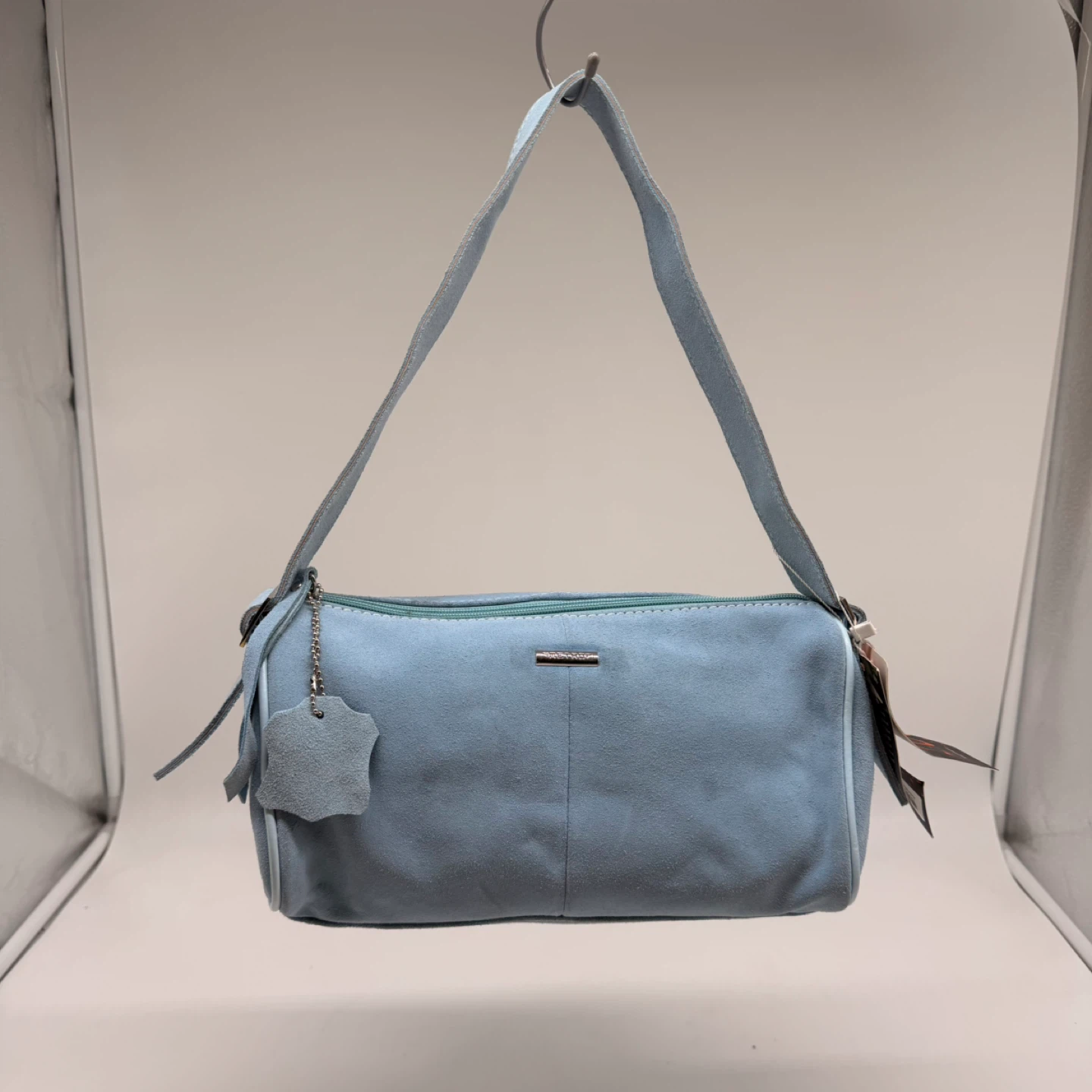 Metro Blue Suede Shoulder Bag –  Strap, Brand New with Tag - photo 2