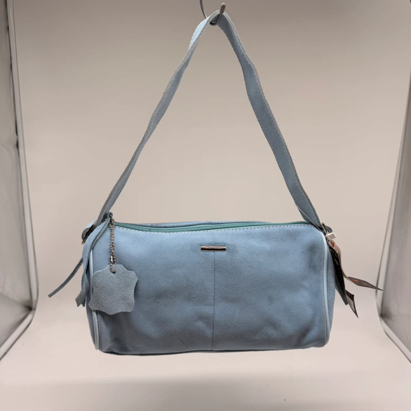 Metro Blue Suede Shoulder Bag –  Strap, Brand New with Tag - photo 3