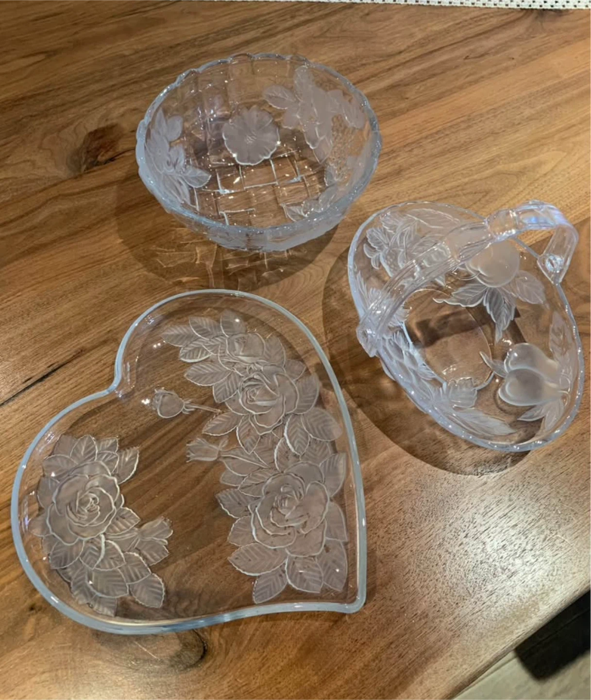 Glass Serving Dishes - Floral Design - photo 5