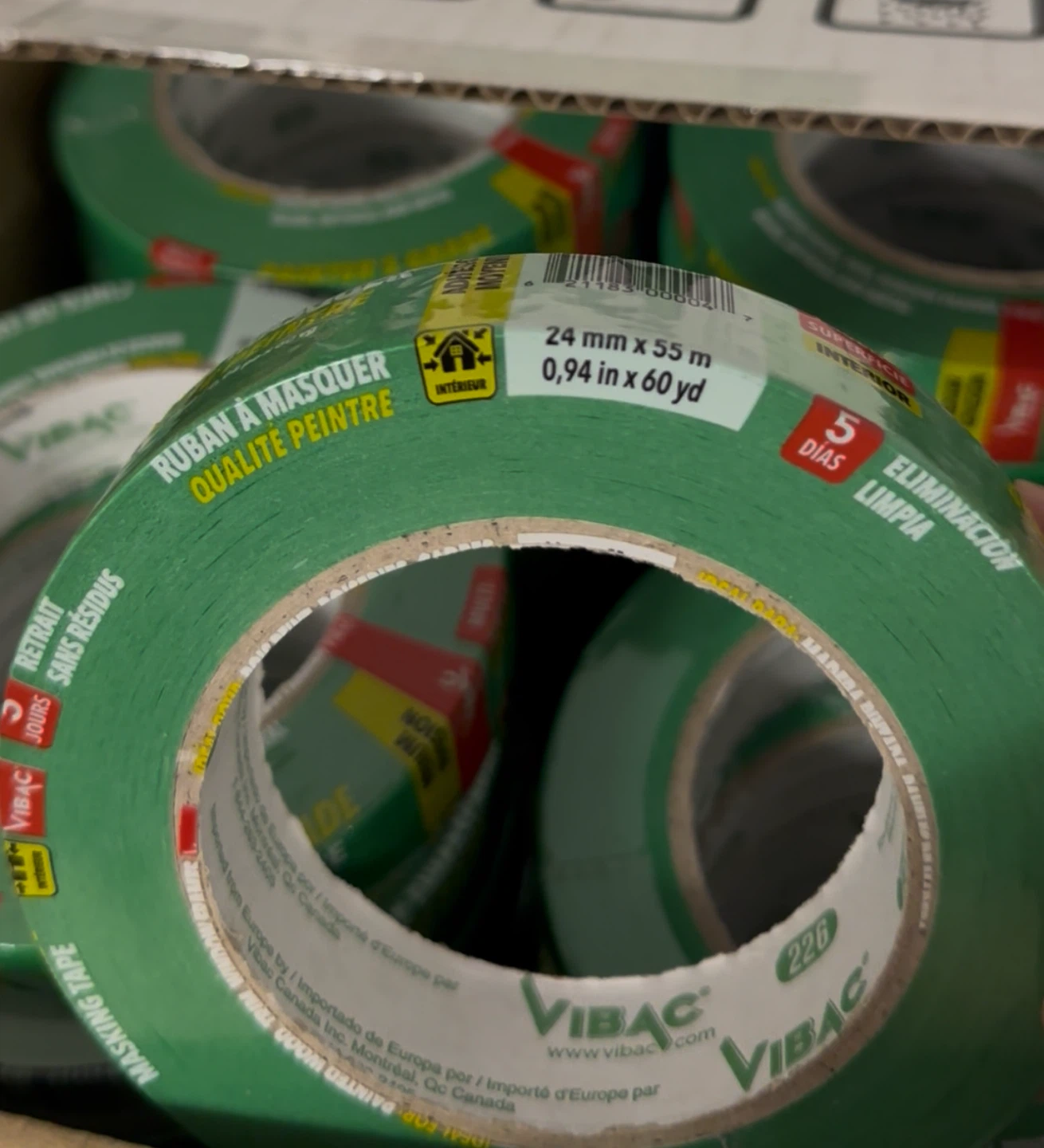 Vibac Green Masking Tape 24mm x 55m - photo 3