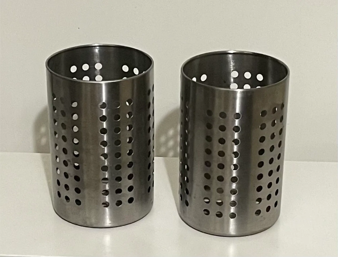 A Pair of IKEA Stainless Steel Utensil Holders image indicator(2)