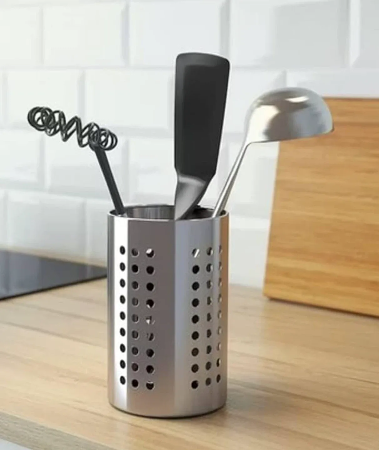 A Pair of IKEA Stainless Steel Utensil Holders image indicator(3)