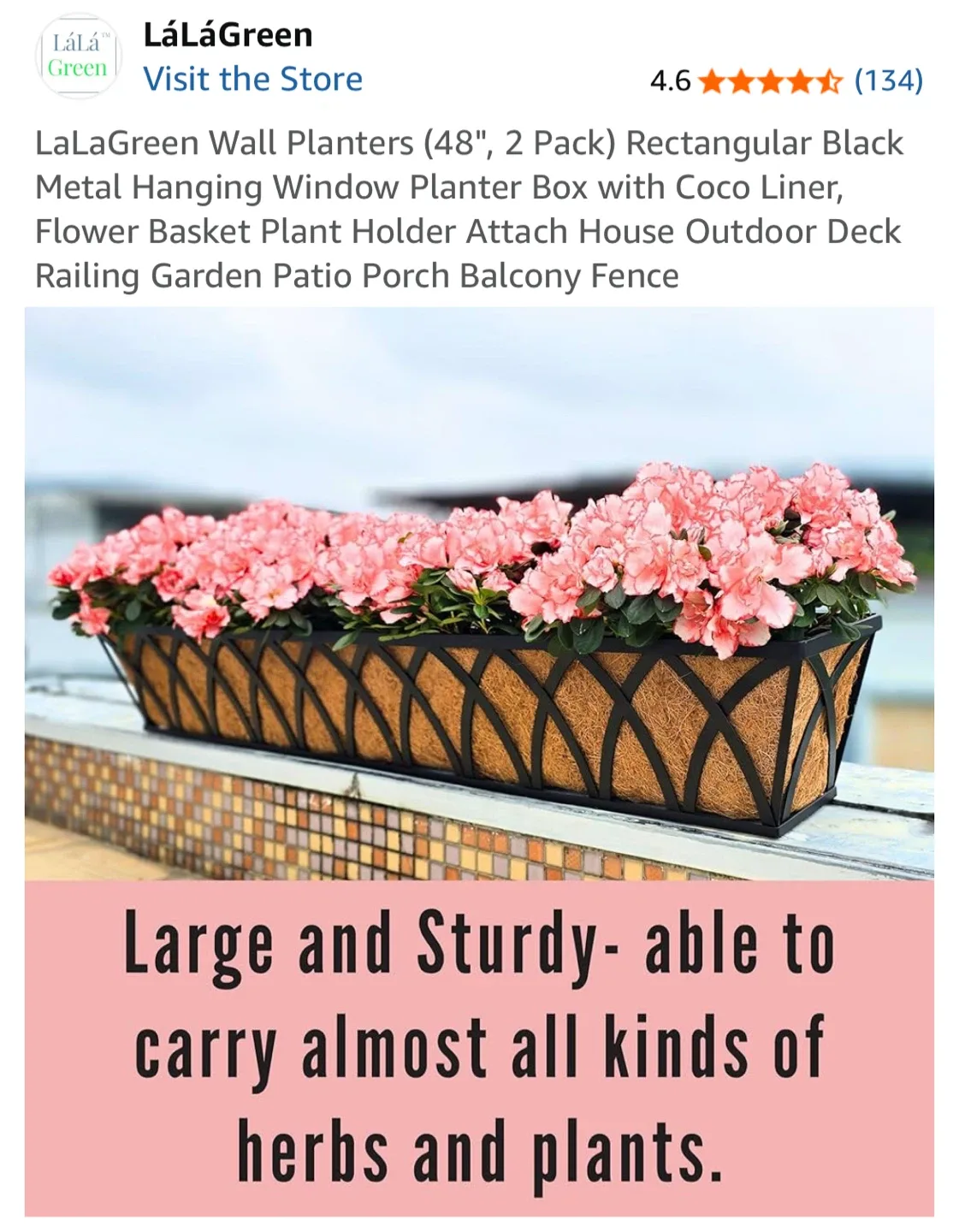 LáLáGreen 48" Wall Planters (2 Pack) image indicator(5)