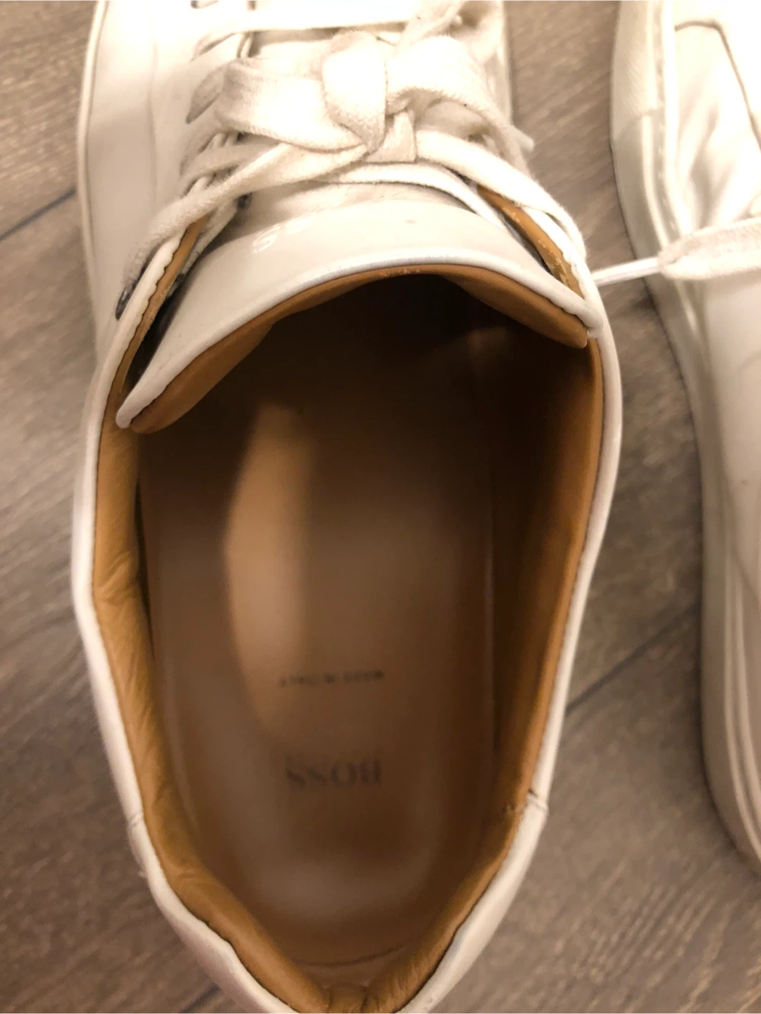 BOSS White Leather Sneakers - Size 43 - photo 2