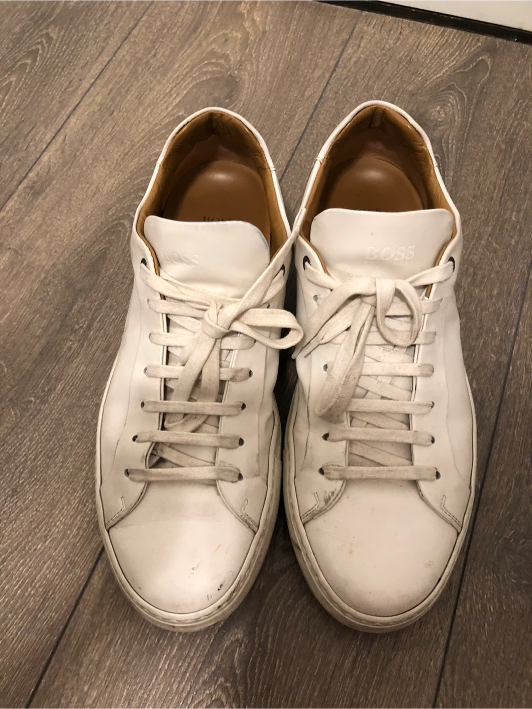 BOSS White Leather Sneakers - Size 43 - photo 4