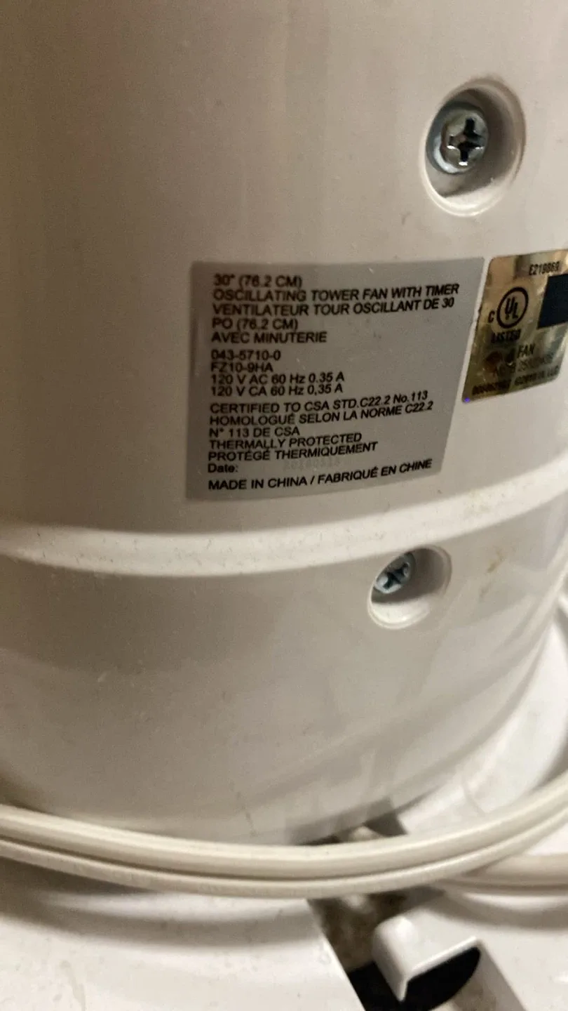 30" Oscillating Tower Fan with Timer image indicator(3)