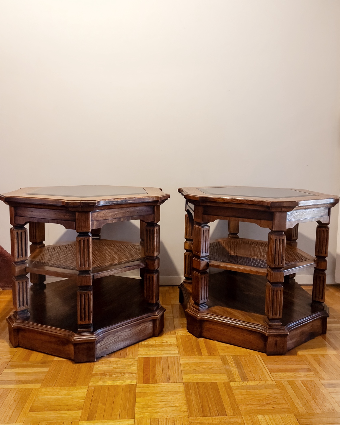 Vintage Octagonal Side Tables, 1970s,  Set of 2 - photo 3