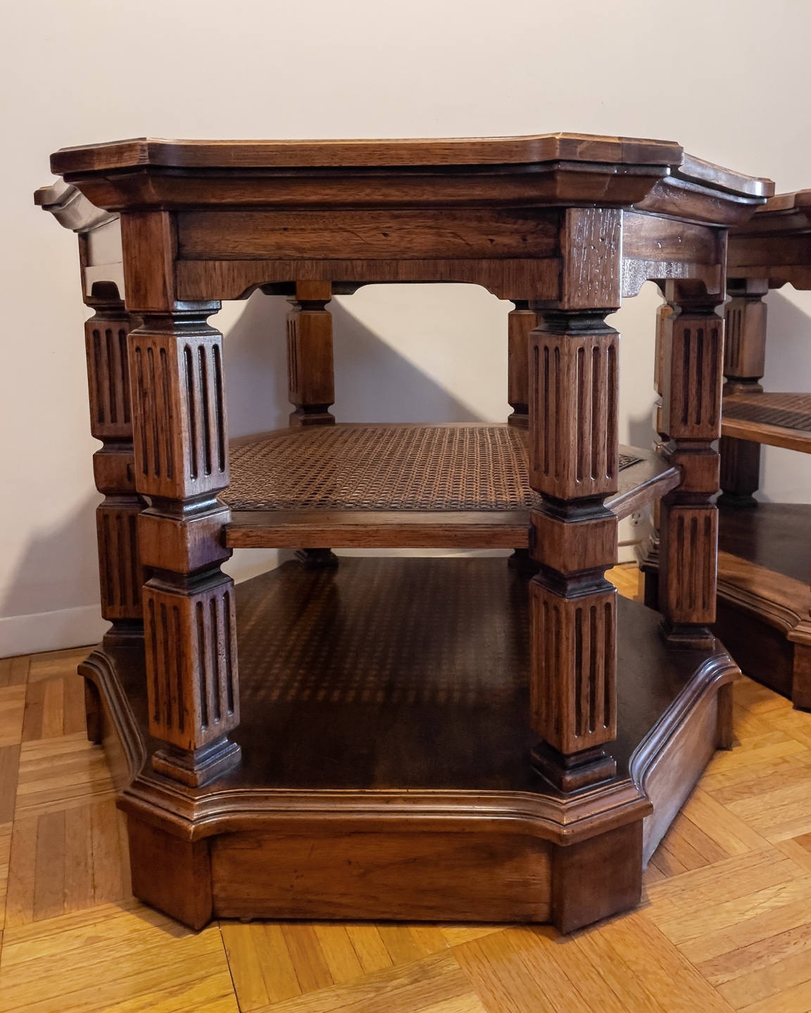 Vintage Octagonal Side Tables, 1970s,  Set of 2 - photo 4