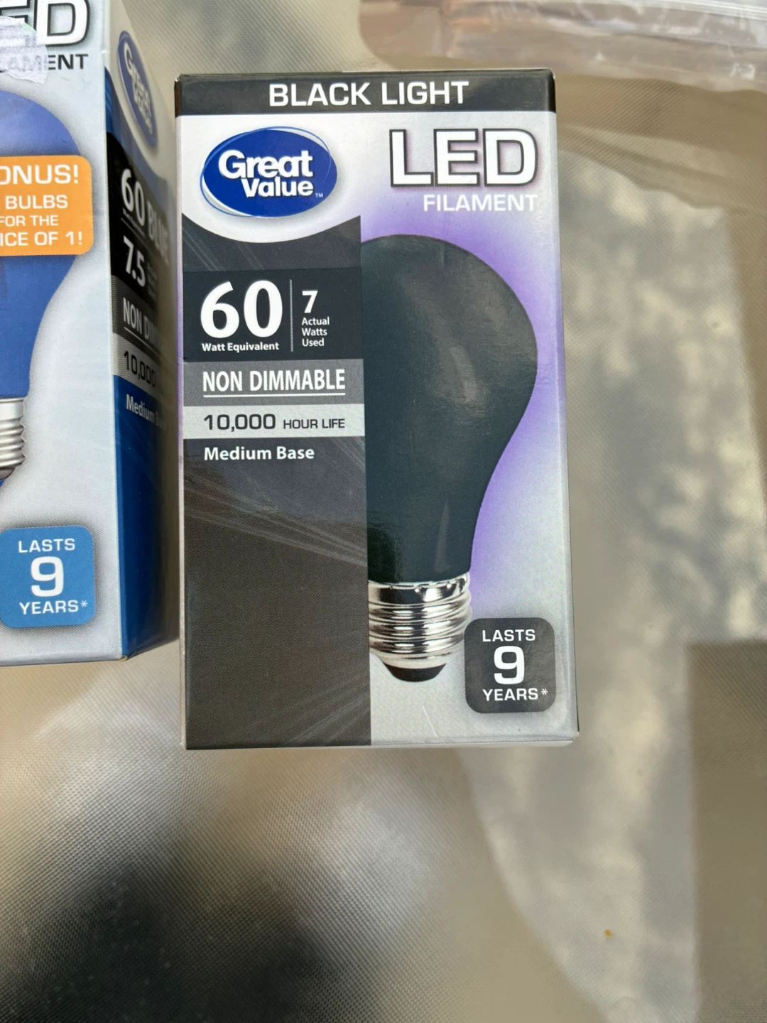 Black and blue light