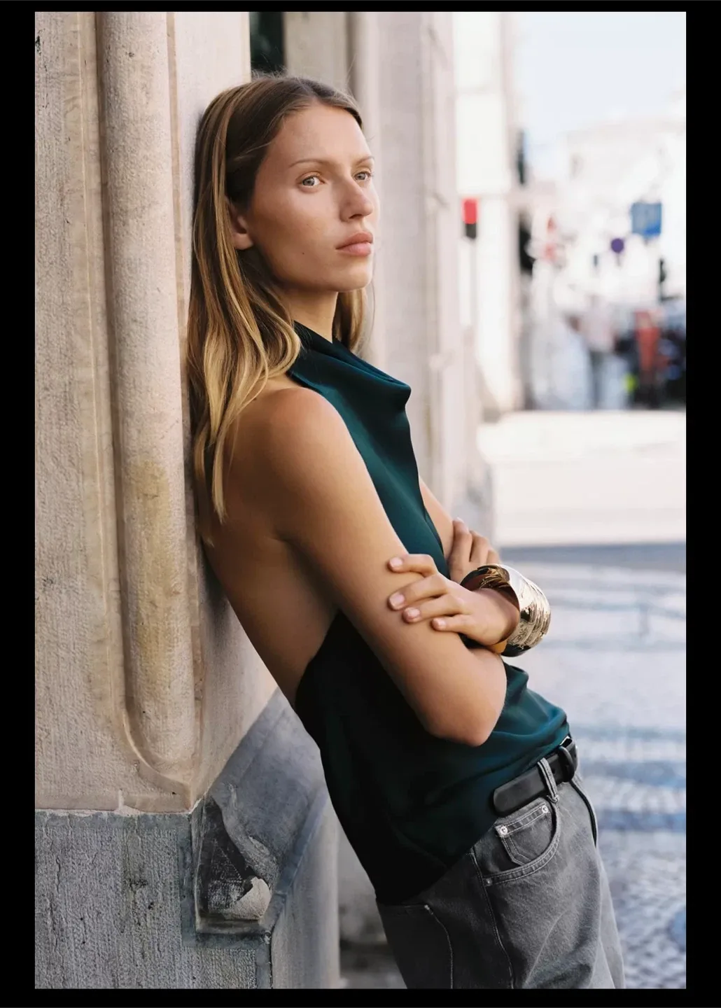 Zara Green Halter Top thumbnail