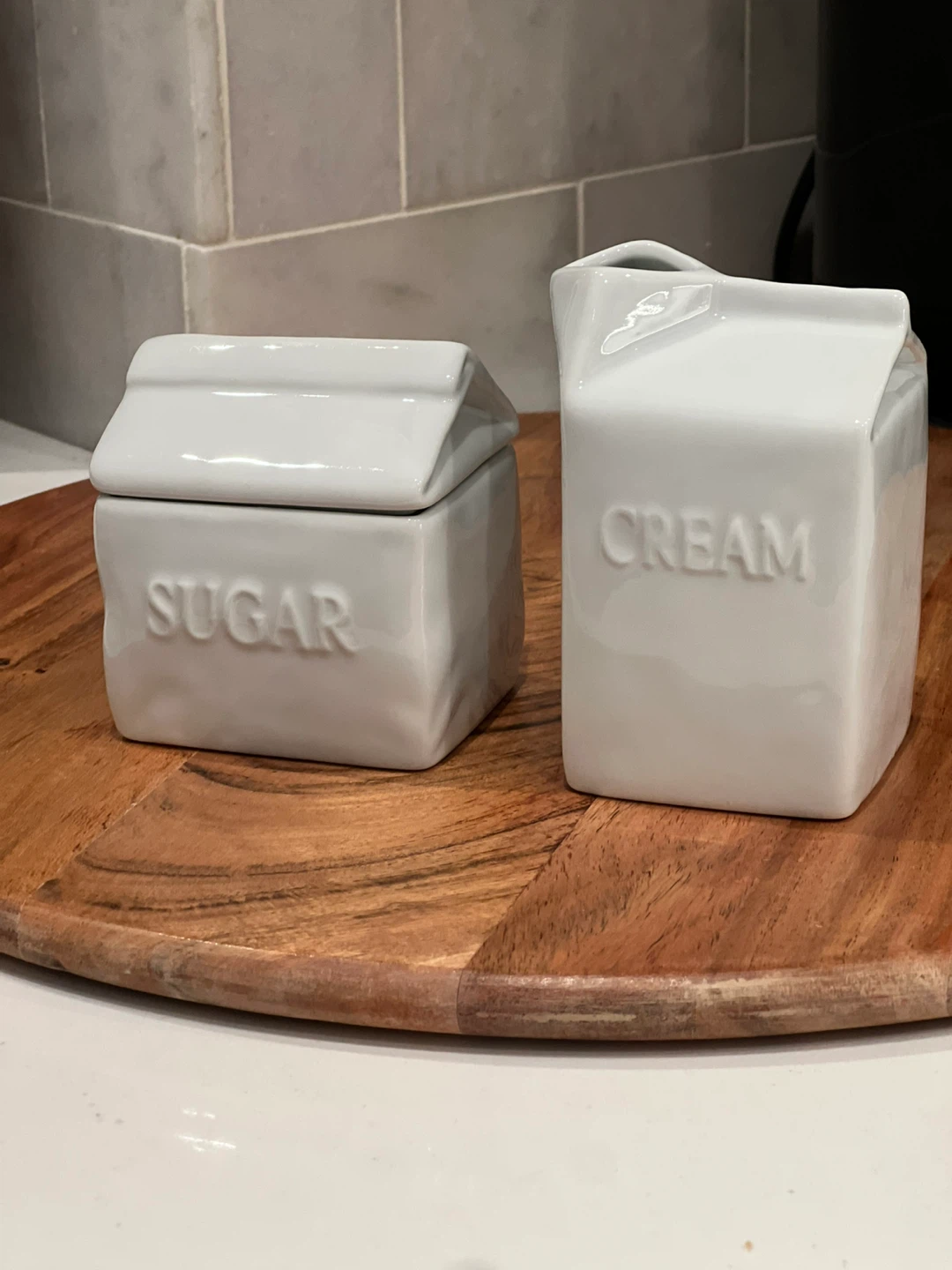 Fitz and Floyd Sugar Bowl and Creamer Everyday White Porcelain