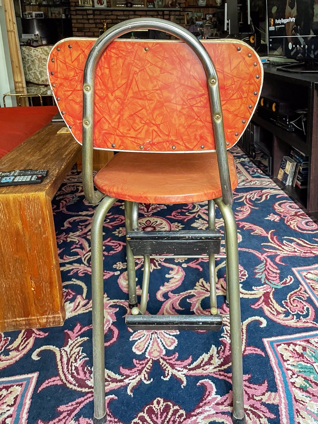 Mid Century Step Stool Chair with Fold-Out Steps - photo 4