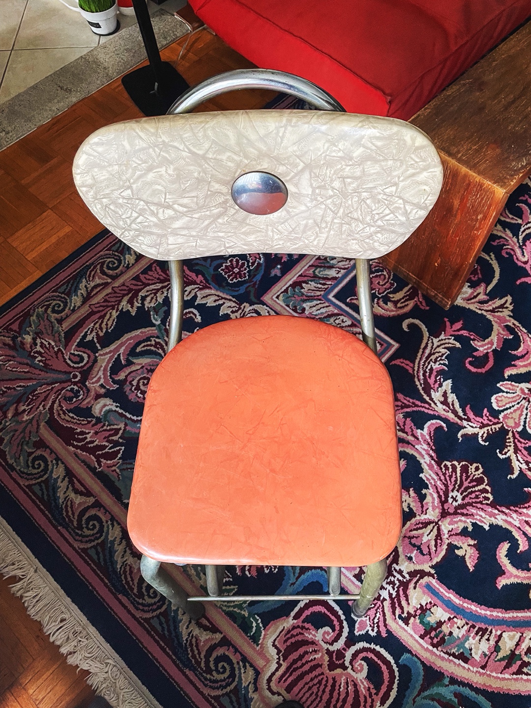 Mid Century Step Stool Chair with Fold-Out Steps - photo 3