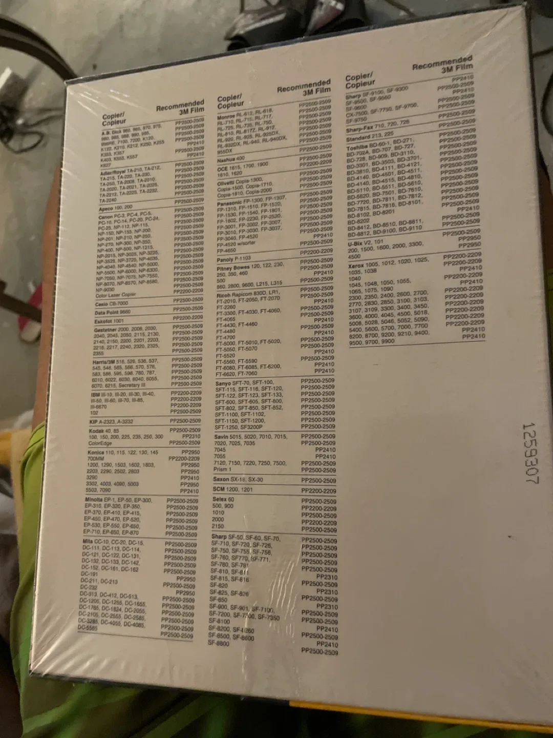 New 3M Transparency Film PP2500