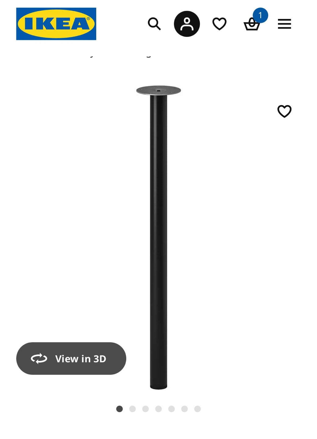 IKEA ADILS Leg - Black - photo 3