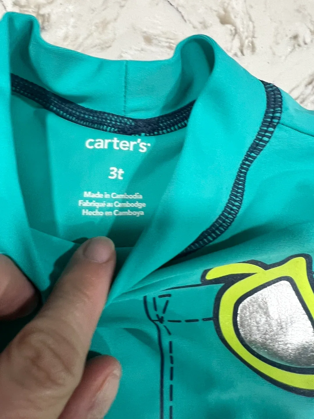 Carter's 3T Swim Set - Turquoise & Striped image indicator(3)
