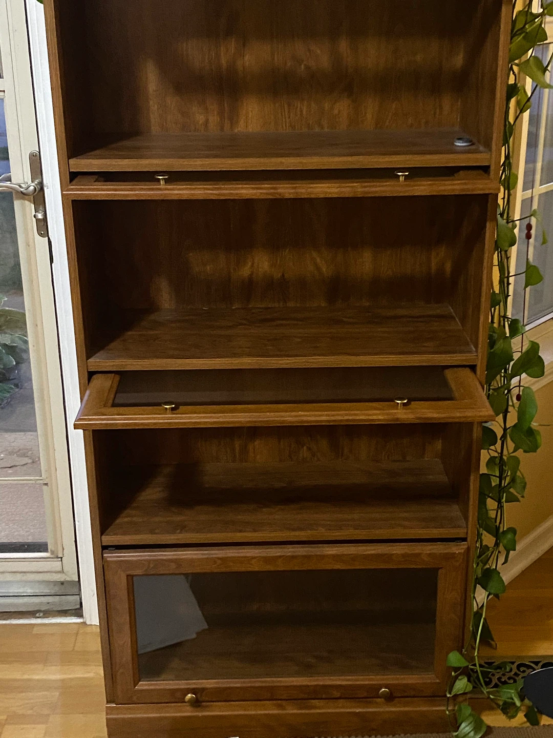 Wooden Bookcase with Glass Doors - photo 2