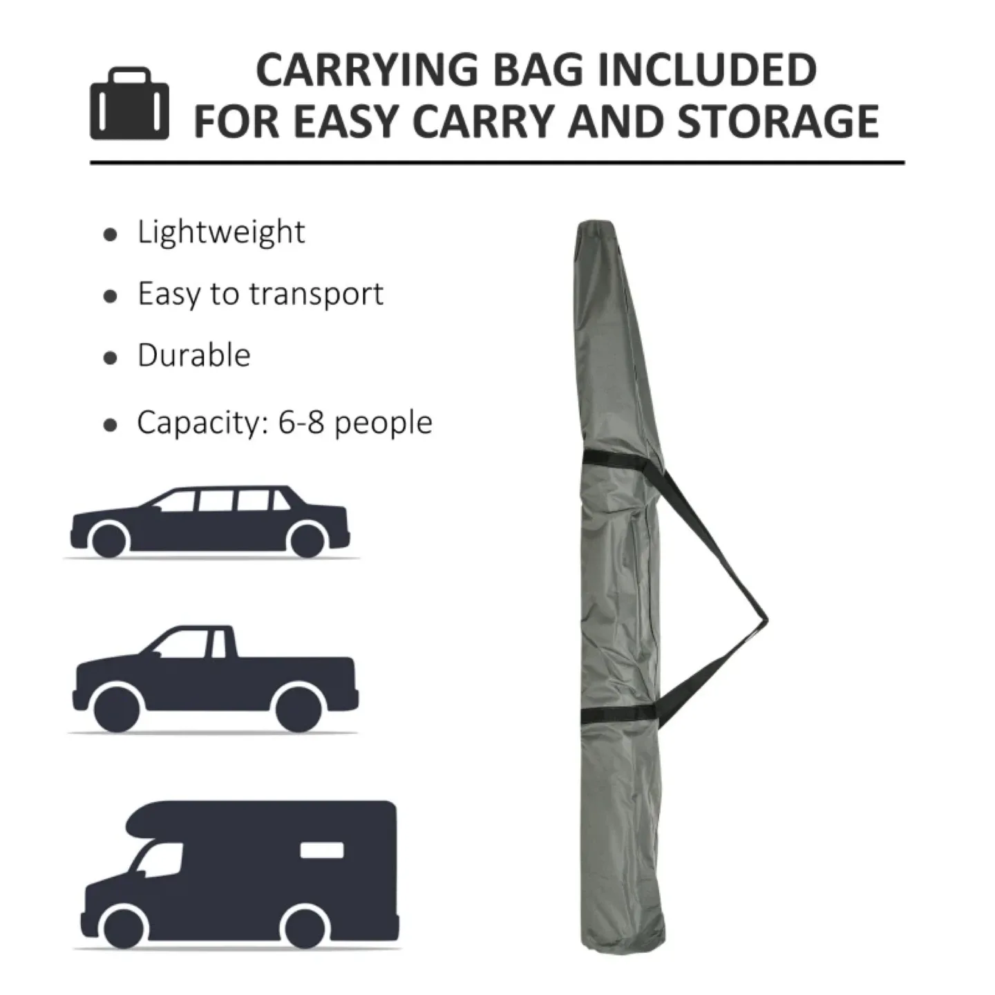 Outsunny 12' x 12' Hexagon Automatic Pop Up Screen Tent image indicator(5)