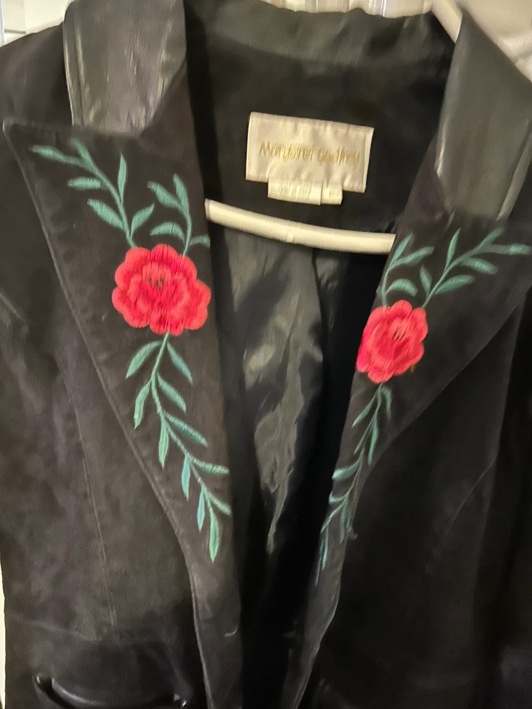 Margaret Godfrey Black Embroidered Blazer - Size 12