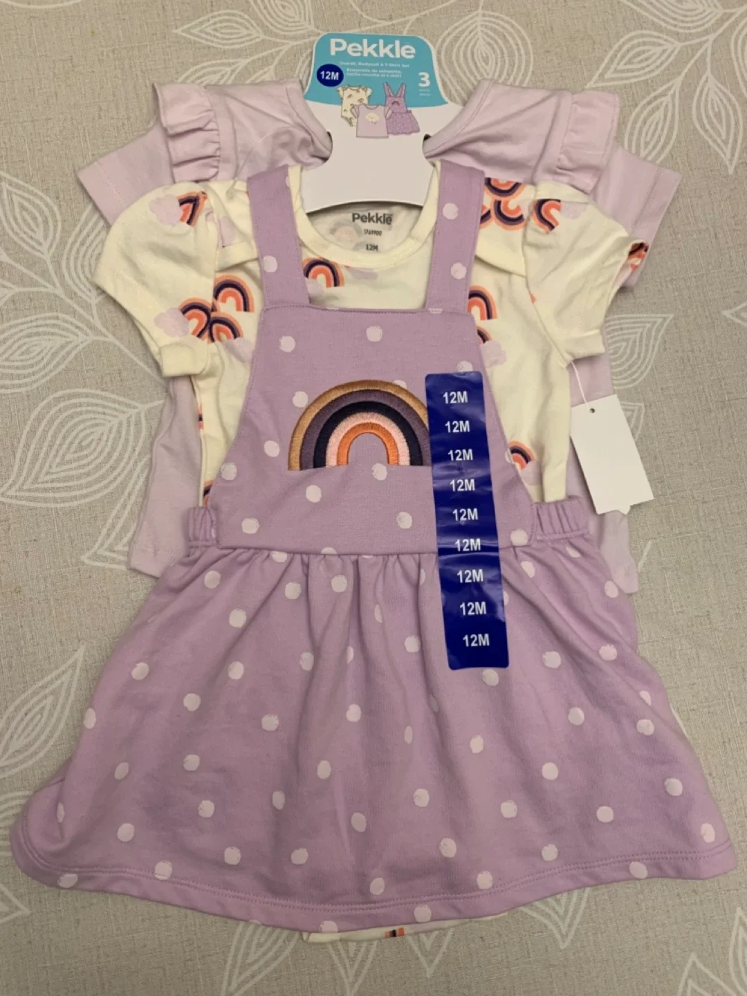 Pekkle Baby Girl 3-Piece Outfit Set (12M) thumbnail